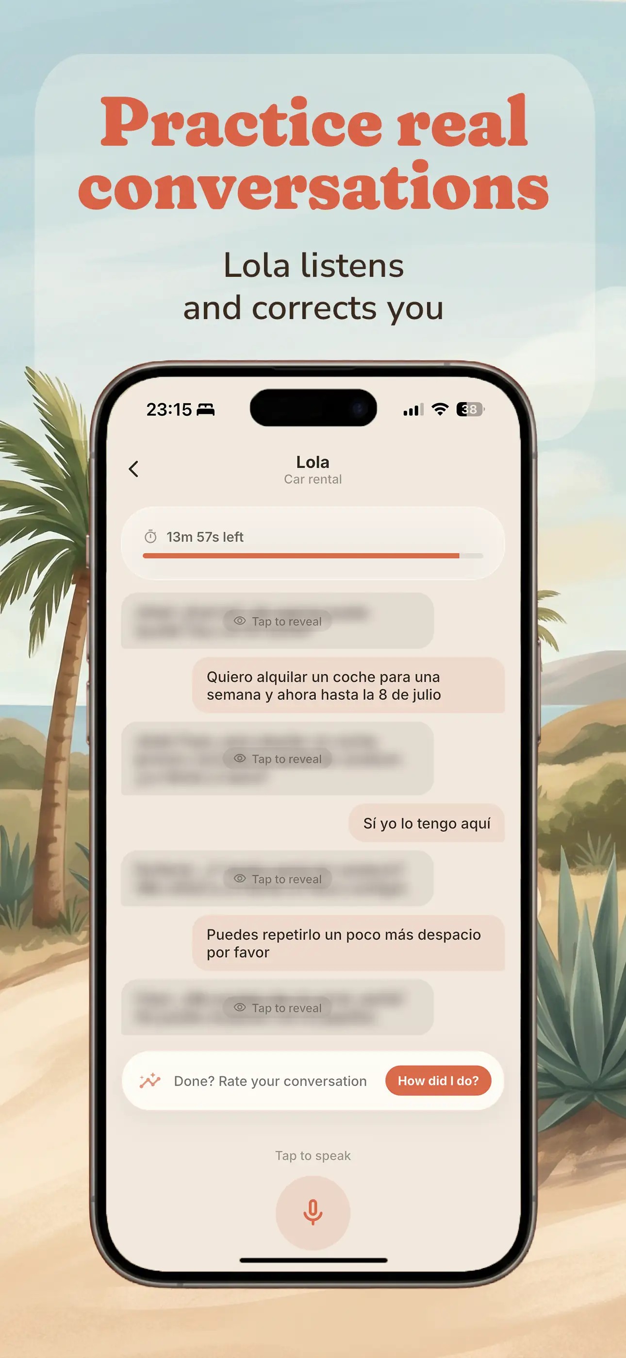 Hola Calle app screen 04 - learn Spanish through real phrases